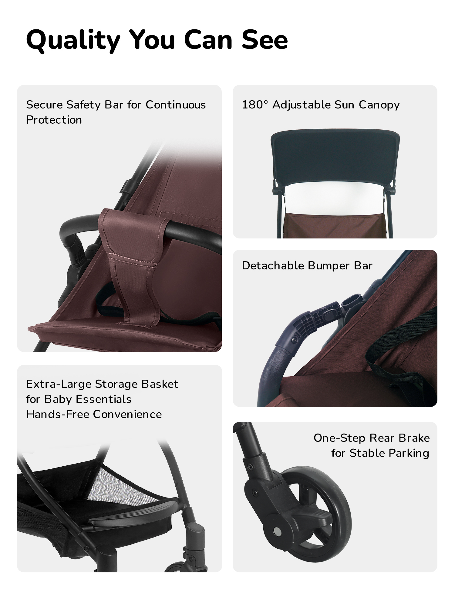 Whizbebe Nano Ease Card-dünner, leichter Kinderwagen