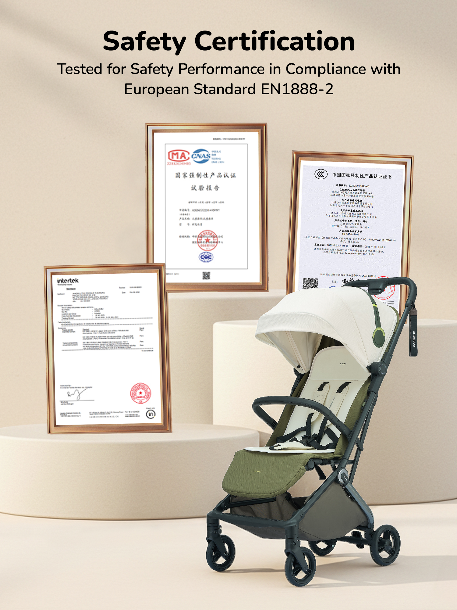Whizbebe Joy Trip Cabin zugelassener Kinderwagen