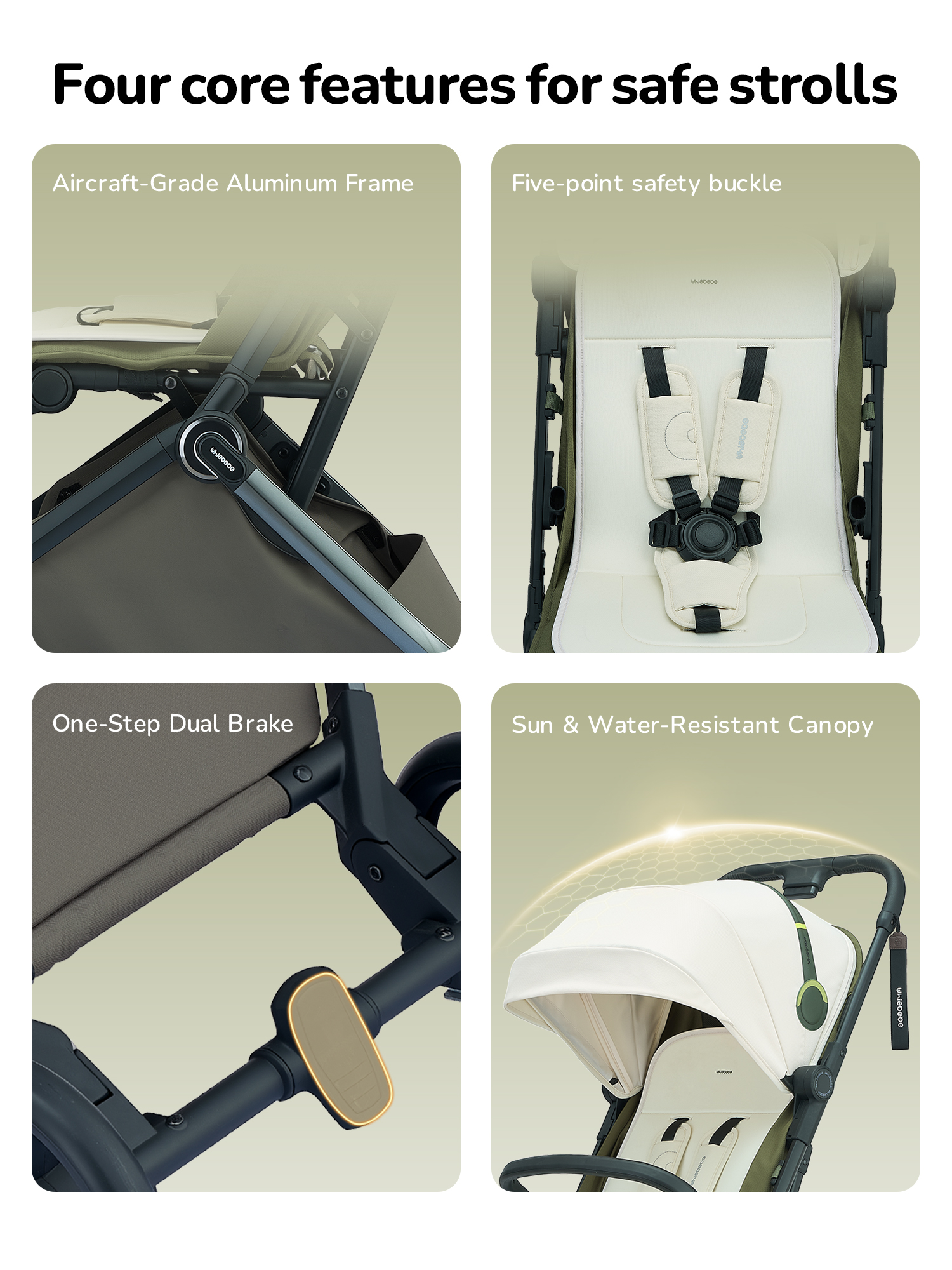 Whizbebe Joy Trip Cabin zugelassener Kinderwagen